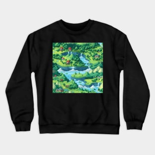 Pixel Art Repeating Pattern Crewneck Sweatshirt